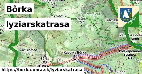 Bôrka Lyžiarske trasy  