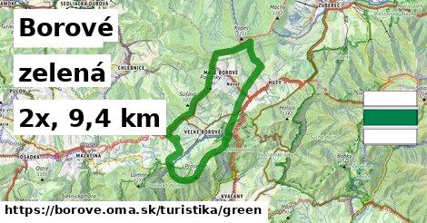 Borové Turistické trasy zelená 