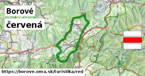 Borové Turistické trasy červená 