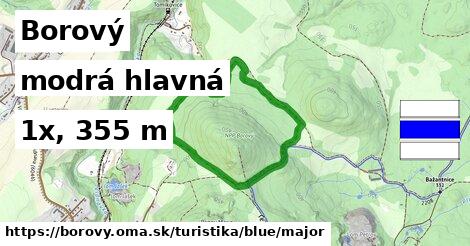 Borový Turistické trasy modrá hlavná