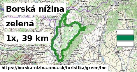 Borská nížina Turistické trasy zelená iná