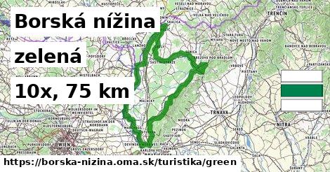 Borská nížina Turistické trasy zelená 