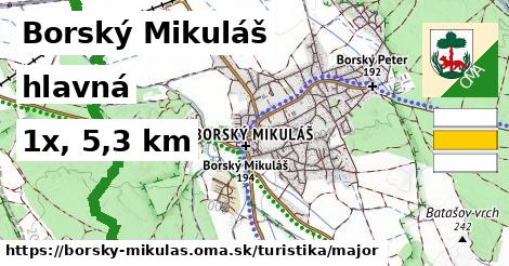 Borský Mikuláš Turistické trasy hlavná 