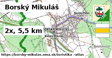 Borský Mikuláš Turistické trasy  