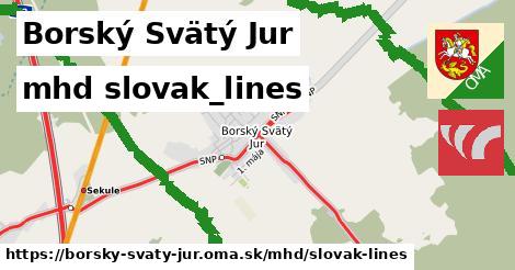 Borský Svätý Jur Doprava slovak-lines 