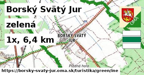 Borský Svätý Jur Turistické trasy zelená iná