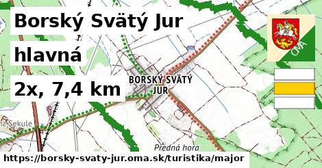 Borský Svätý Jur Turistické trasy hlavná 