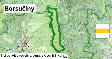 Borsučiny Turistické trasy  