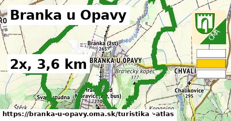 Branka u Opavy Turistické trasy  