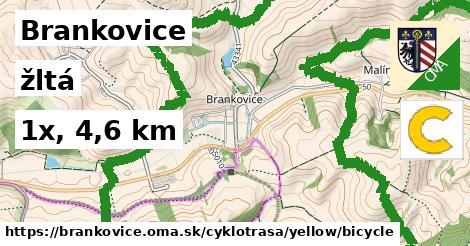 Brankovice Cyklotrasy žltá bicycle