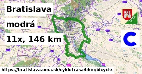 Bratislava Cyklotrasy modrá bicycle