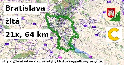 Bratislava Cyklotrasy žltá bicycle