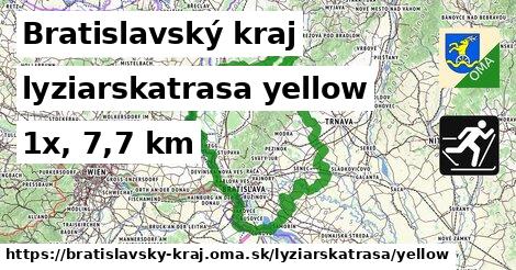 Bratislavský kraj Lyžiarske trasy žltá 