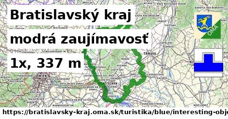 Bratislavský kraj Turistické trasy modrá zaujímavosť