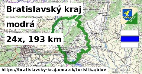Bratislavský kraj Turistické trasy modrá 