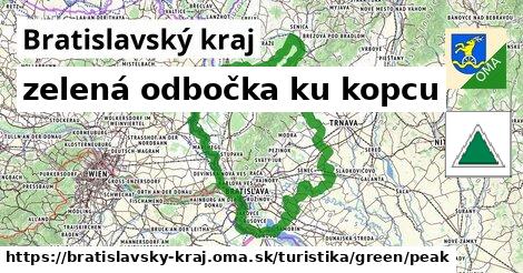 Bratislavský kraj Turistické trasy zelená odbočka ku kopcu