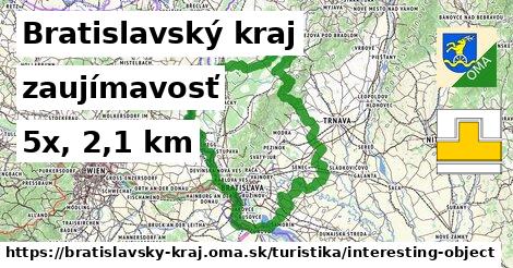 Bratislavský kraj Turistické trasy zaujímavosť 