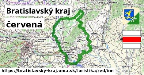 Bratislavský kraj Turistické trasy červená iná