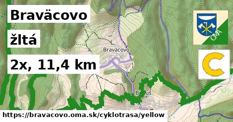 Braväcovo Cyklotrasy žltá 