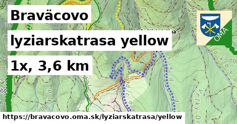 Braväcovo Lyžiarske trasy žltá 