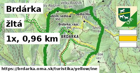 Brdárka Turistické trasy žltá iná