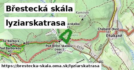 Břestecká skála Lyžiarske trasy  