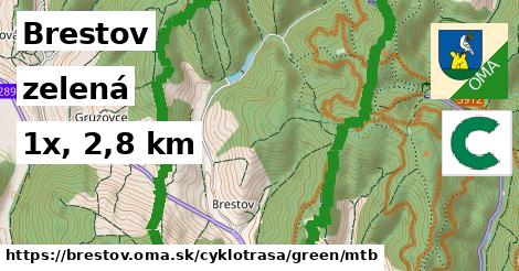 Brestov Cyklotrasy zelená mtb