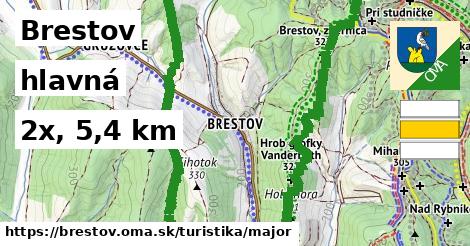 Brestov Turistické trasy hlavná 