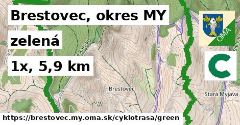 Brestovec, okres MY Cyklotrasy zelená 