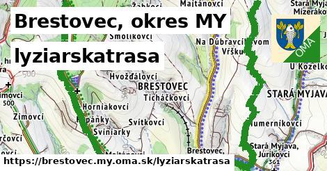 Brestovec, okres MY Lyžiarske trasy  