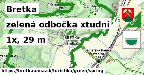 Bretka Turistické trasy zelená odbočka xtudni