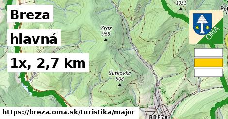Breza Turistické trasy hlavná 