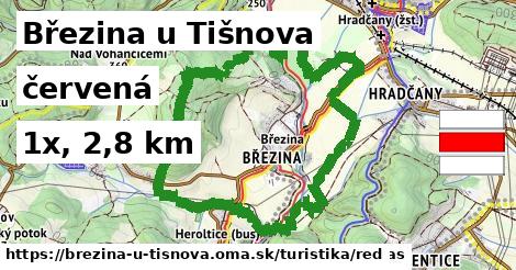 Březina u Tišnova Turistické trasy červená 