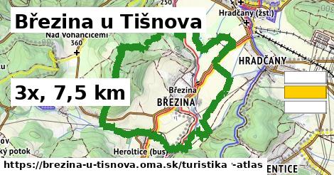 Březina u Tišnova Turistické trasy  
