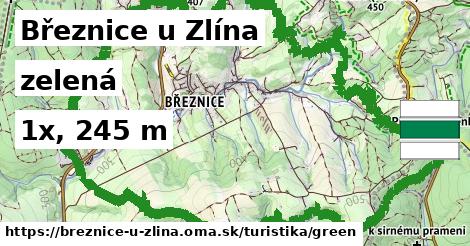 Březnice u Zlína Turistické trasy zelená 