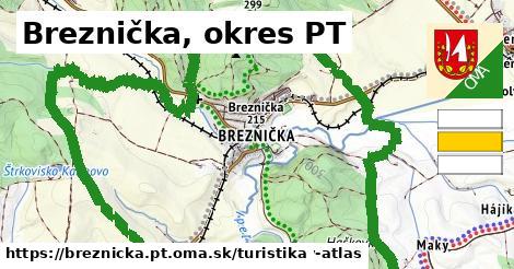 Breznička, okres PT Turistické trasy  