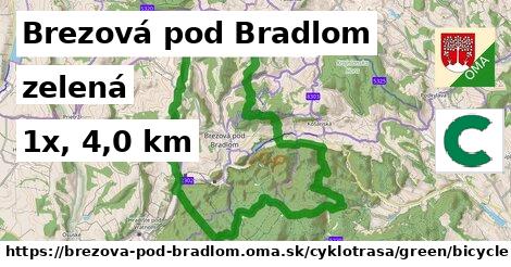 Brezová pod Bradlom Cyklotrasy zelená bicycle