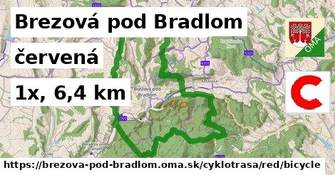 Brezová pod Bradlom Cyklotrasy červená bicycle