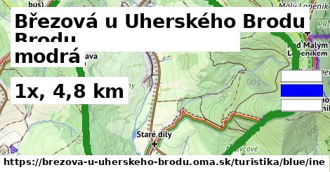 Březová u Uherského Brodu Turistické trasy modrá iná