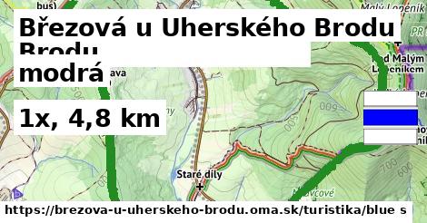 Březová u Uherského Brodu Turistické trasy modrá 