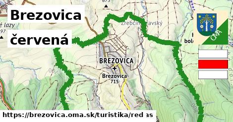 Brezovica Turistické trasy červená 