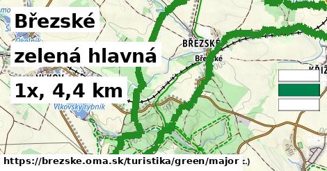 Březské Turistické trasy zelená hlavná