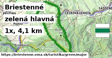 Briestenné Turistické trasy zelená hlavná