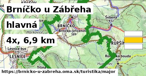 Brníčko u Zábřeha Turistické trasy hlavná 