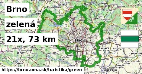 Brno Turistické trasy zelená 
