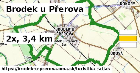 Brodek u Přerova Turistické trasy  