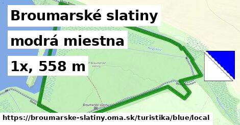 Broumarské slatiny Turistické trasy modrá miestna