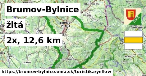 Brumov-Bylnice Turistické trasy žltá 