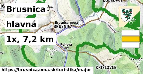 Brusnica Turistické trasy hlavná 