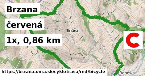 Brzana Cyklotrasy červená bicycle